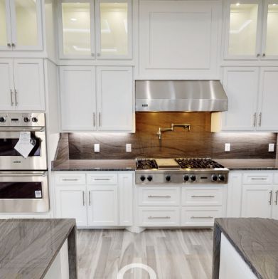 White Kitchen Cabinets and Gas Stove